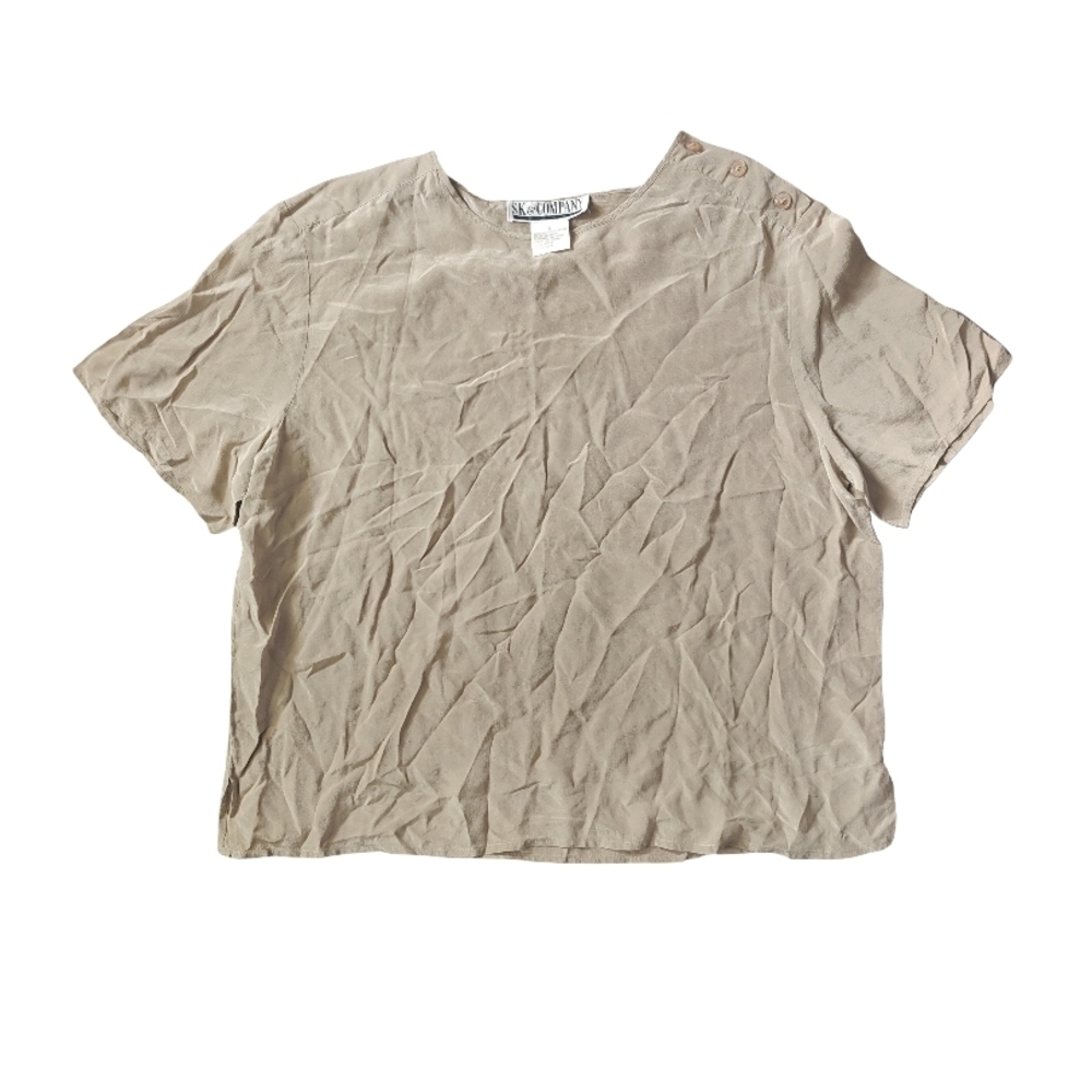 Sk & Company Short Sleeve  with Shoulder Buttons